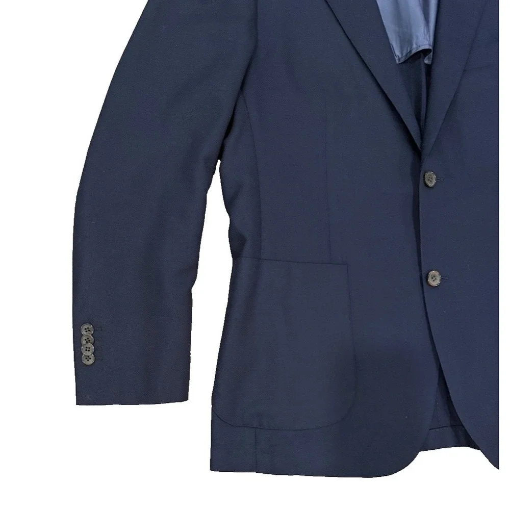 SUITSUPPLY Havana Navy Wool Blazer 56 / US 46 Vitale Barberis Canonico Italy